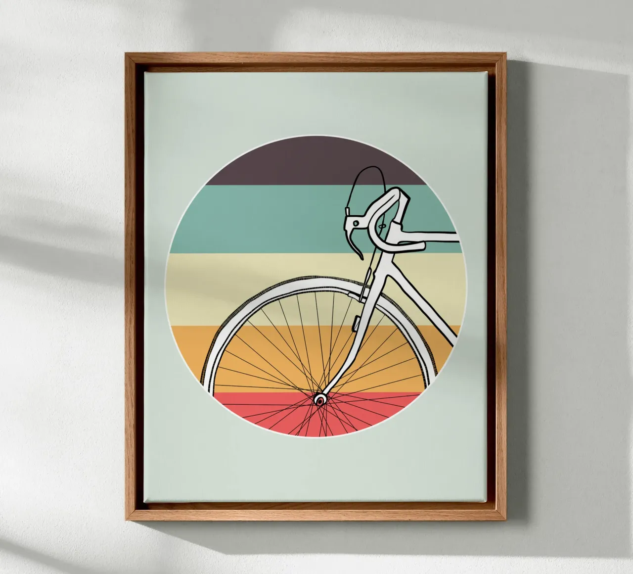 Retro Rennrad canvas van BAINAI