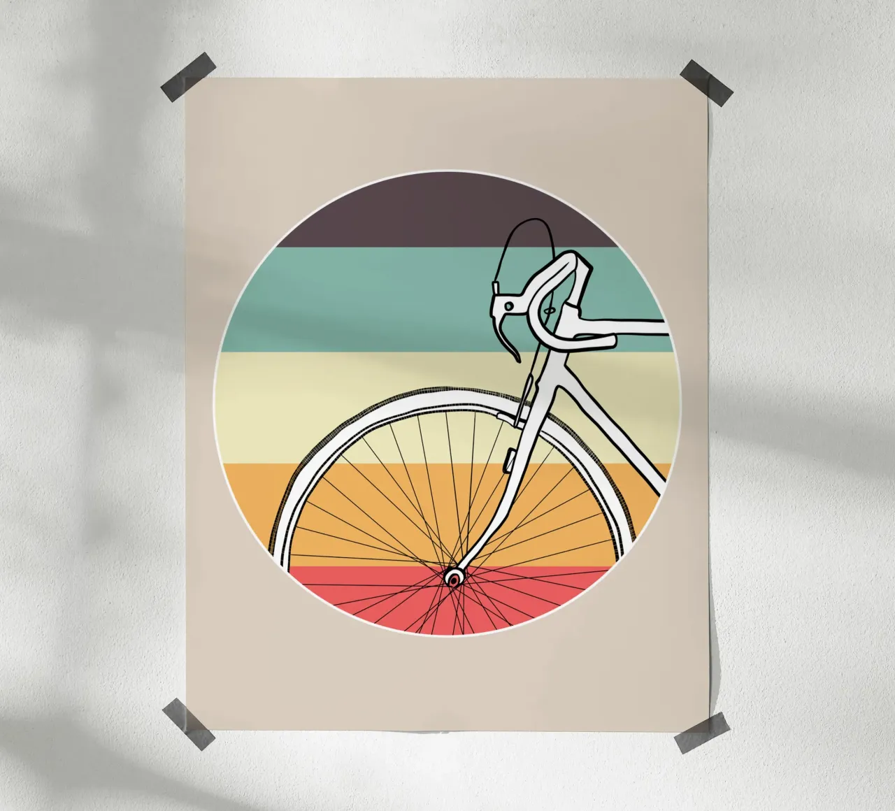 Retro Rennrad carta hahnemühle da BAINAI