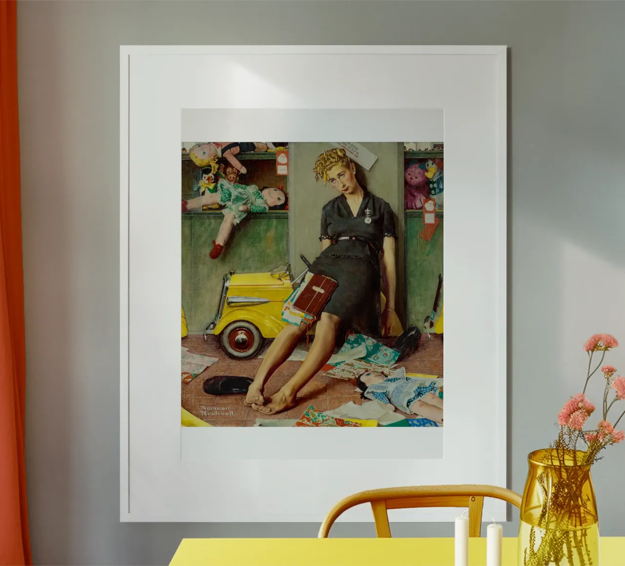 Norman Rockwell e il Natale americano moderno poster da Cindy Cronin