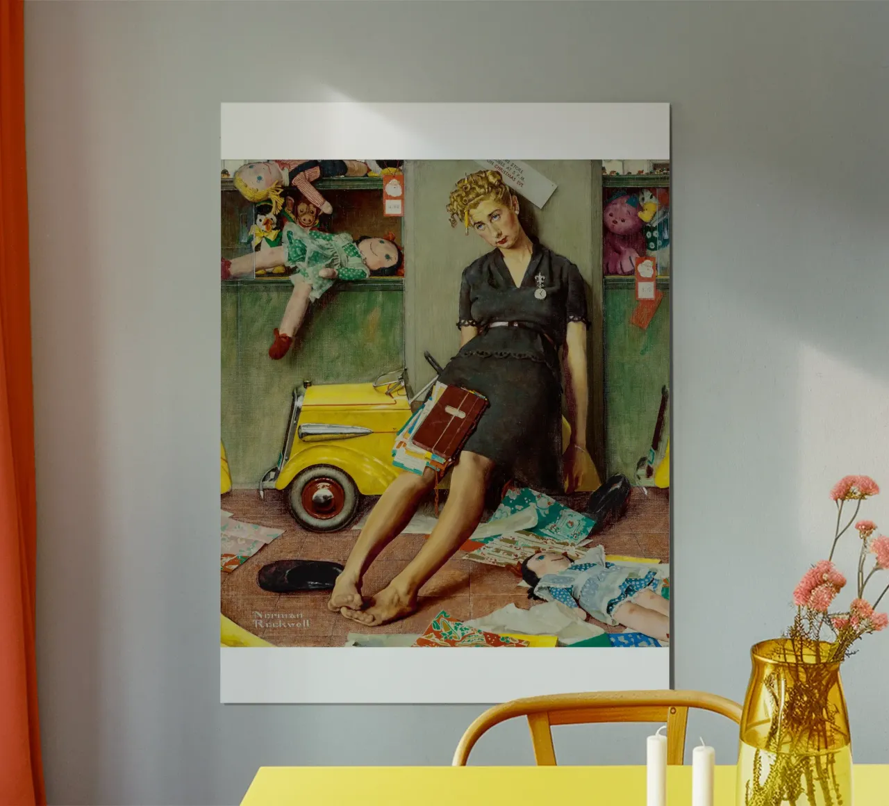 Norman Rockwell e il Natale americano moderno poster da Cindy Cronin