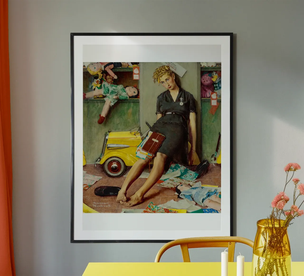 Norman Rockwell e il Natale americano moderno poster da Cindy Cronin