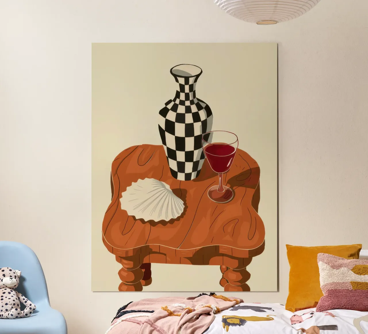 Opulenta natura morta a scacchi poster da Mossy Pigment