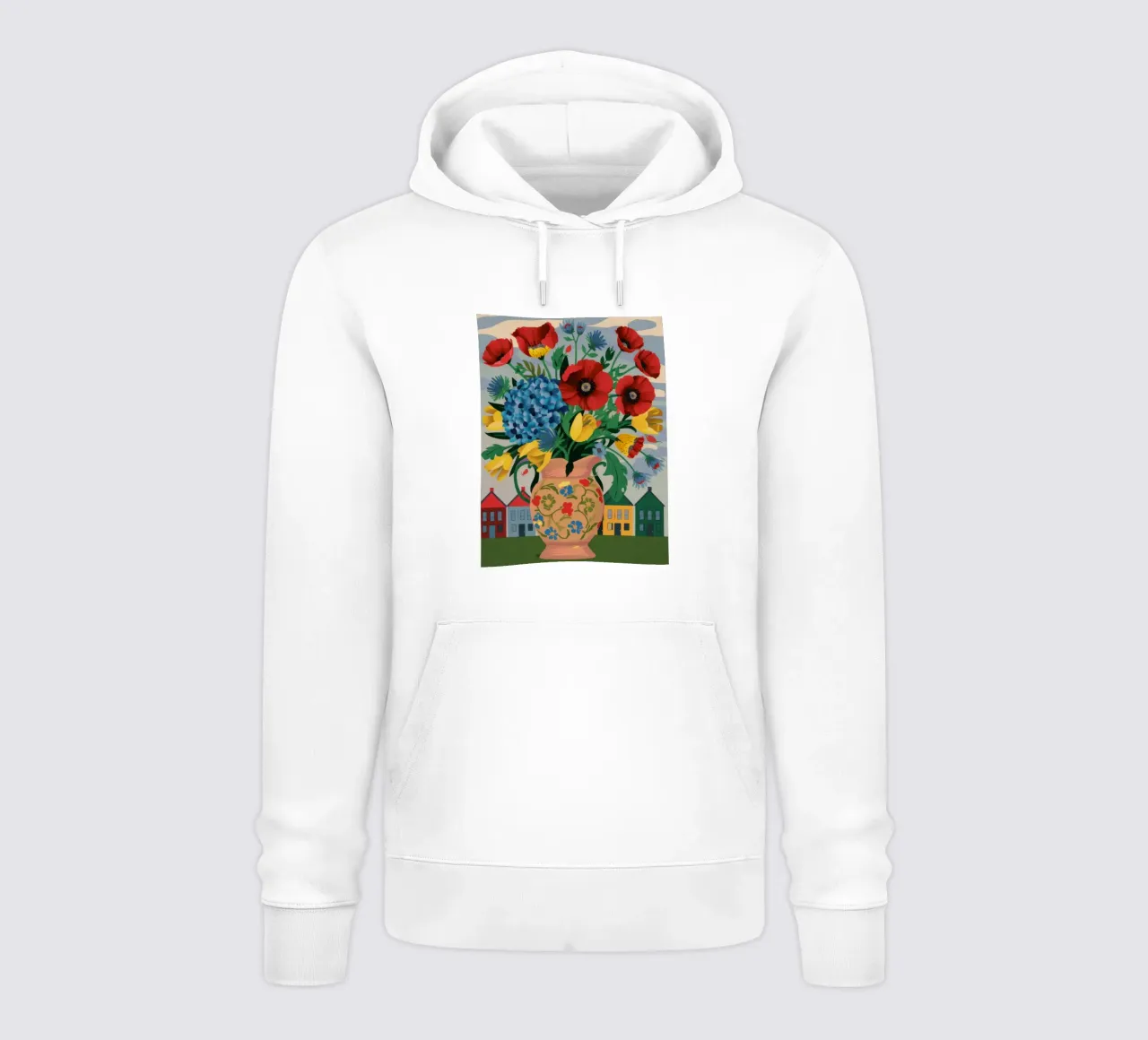 Bouquet di papaveri del folclore felpa con cappuccio da Arcane Lines