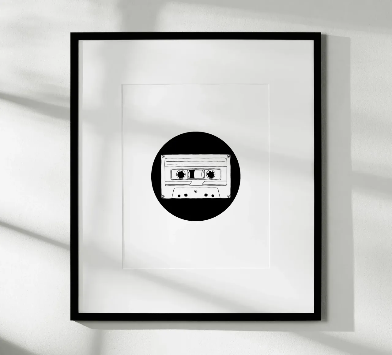 Kassette Mixtape poster con telaio in legno da BAINAI