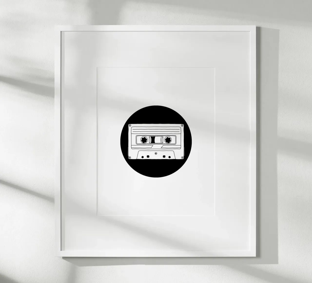 Kassette Mixtape poster con telaio in legno da BAINAI