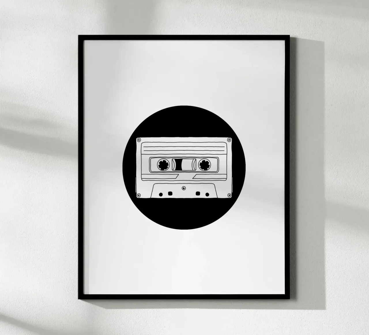 Kassette Mixtape poster con telaio in legno da BAINAI