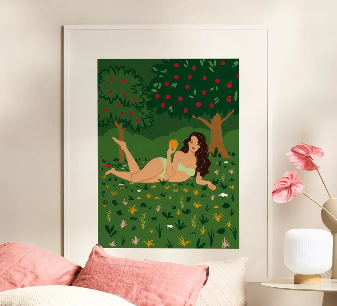 Sogno ad occhi aperti del boschetto di aranci poster da Mossy Pigment