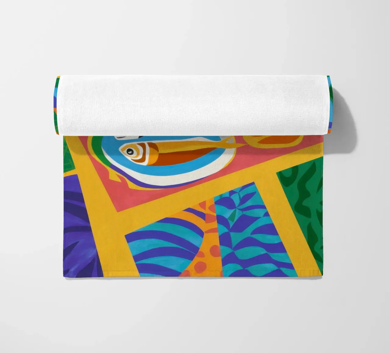 Tableau di sardine al sole telo mare da Arcane Lines