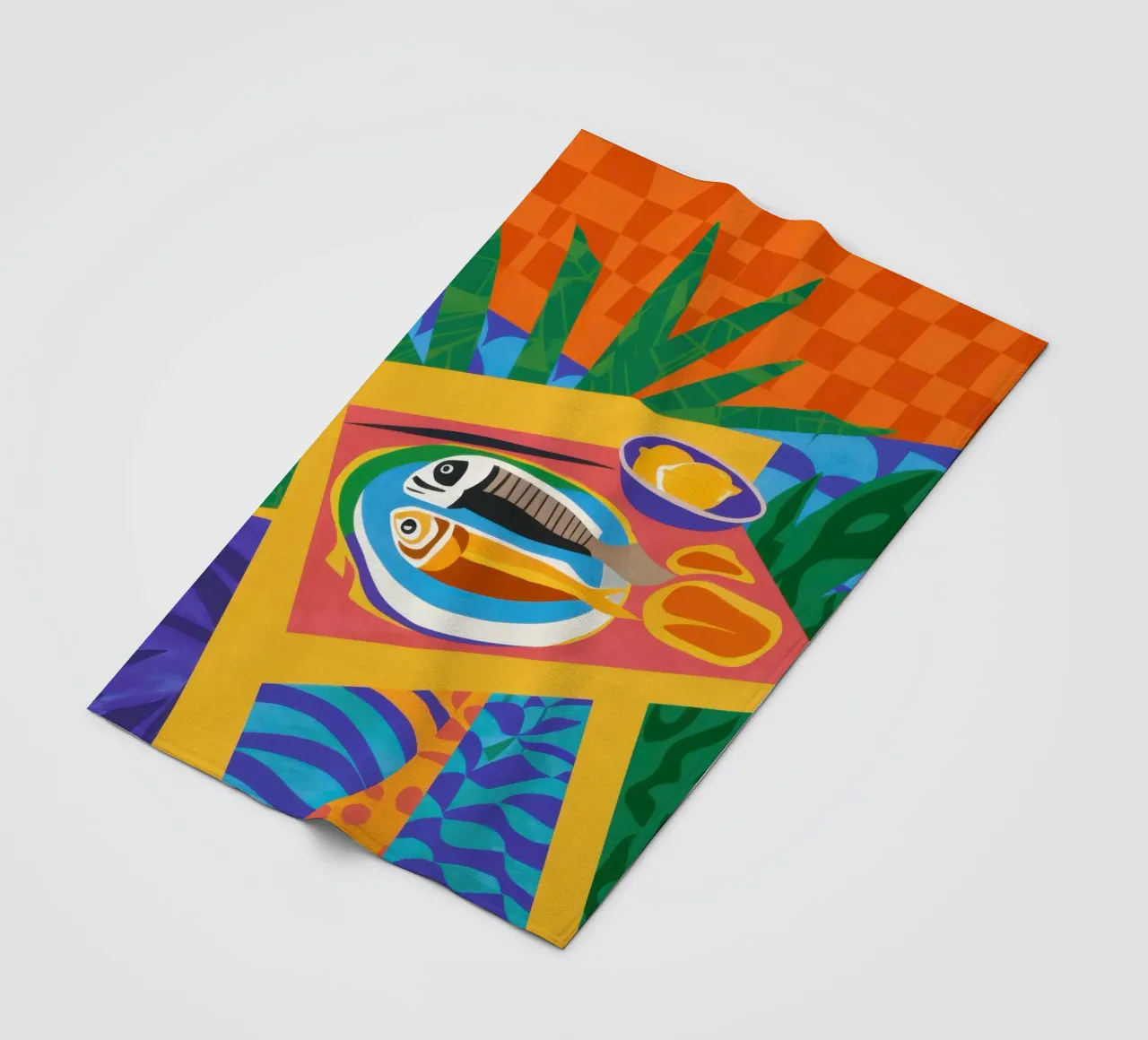Tableau di sardine al sole coperta in pile da Arcane Lines