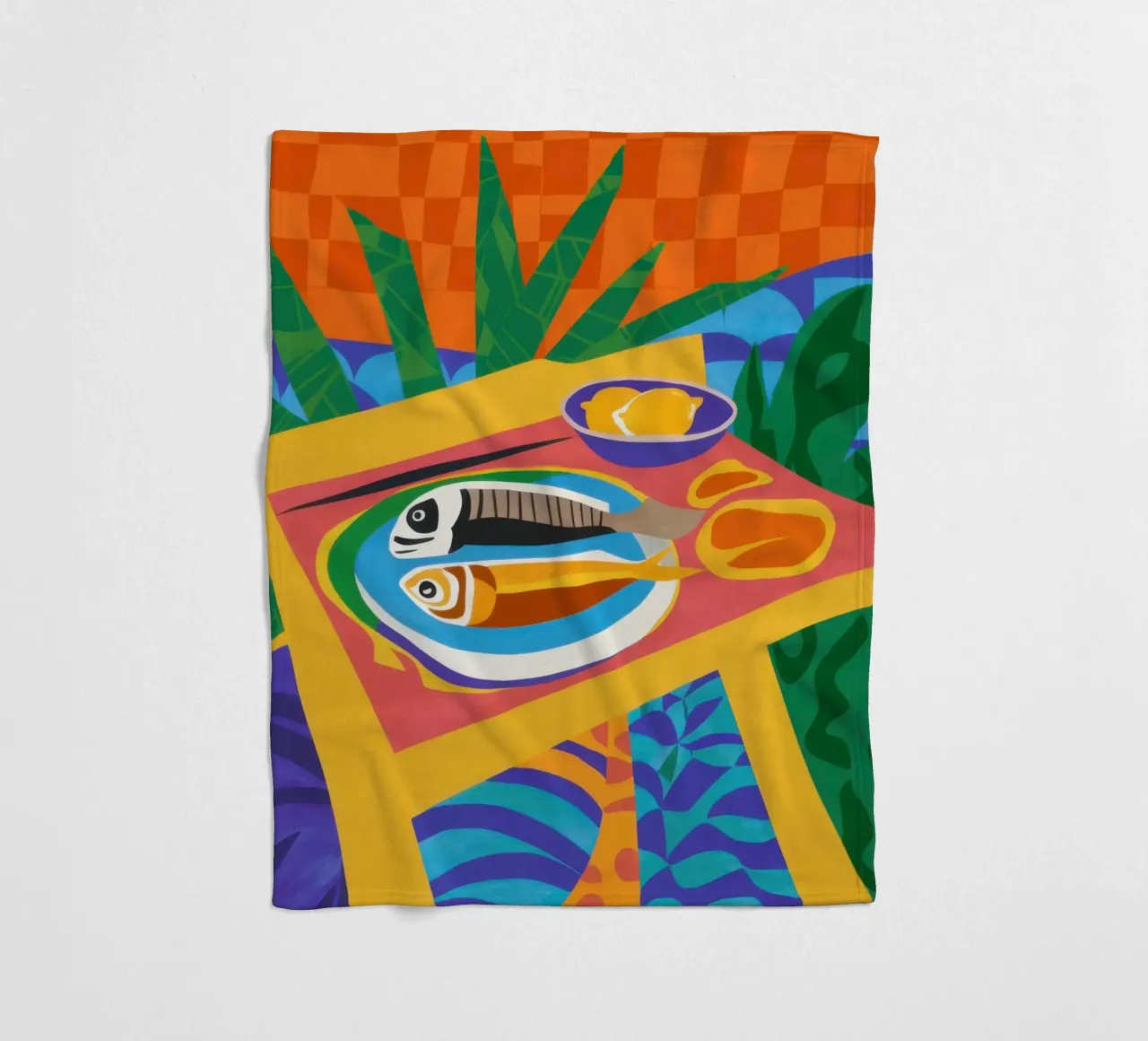 Tableau di sardine al sole coperta in pile da Arcane Lines