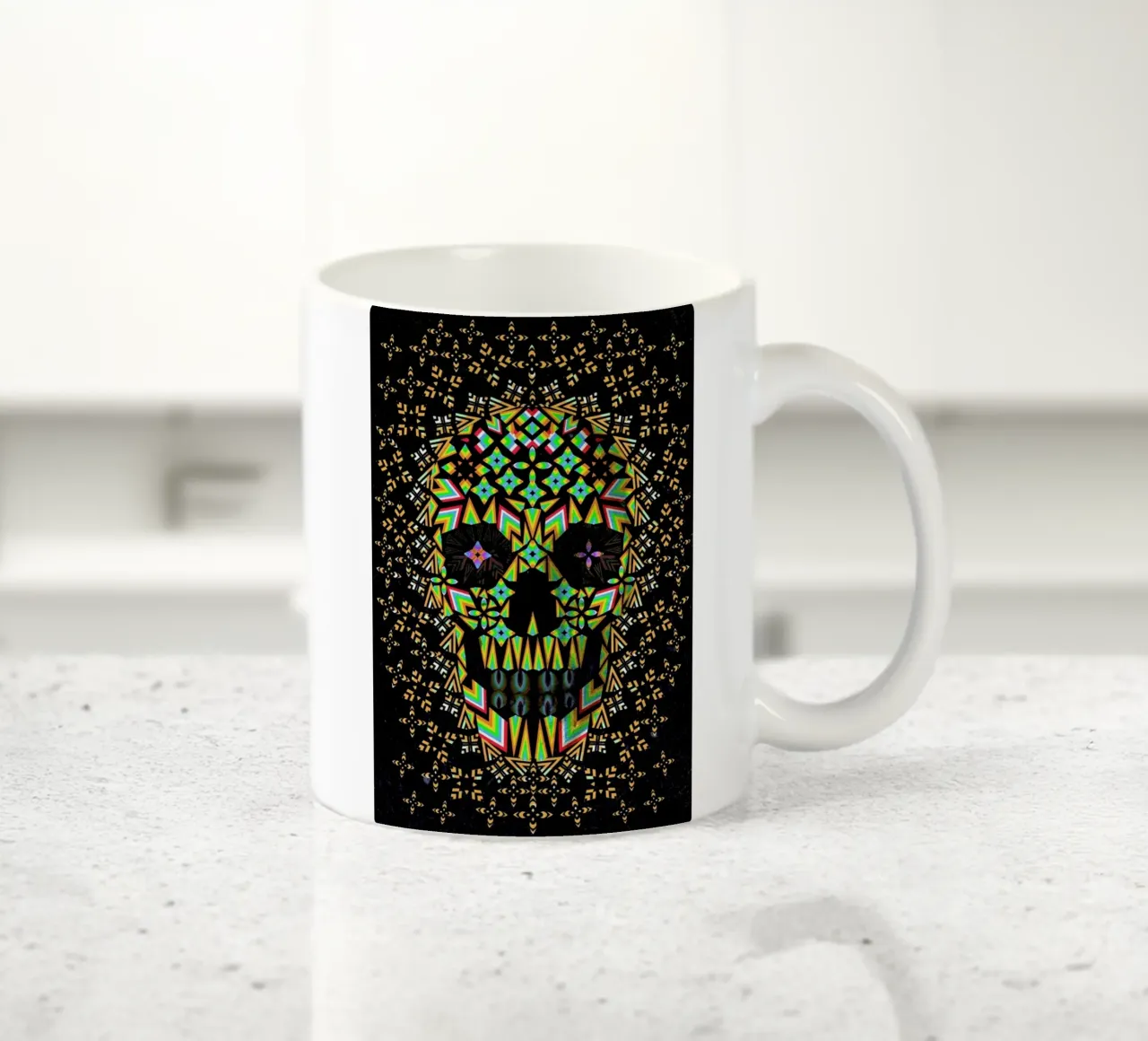 Skull 6 tazza in ceramica da Ali Gulec