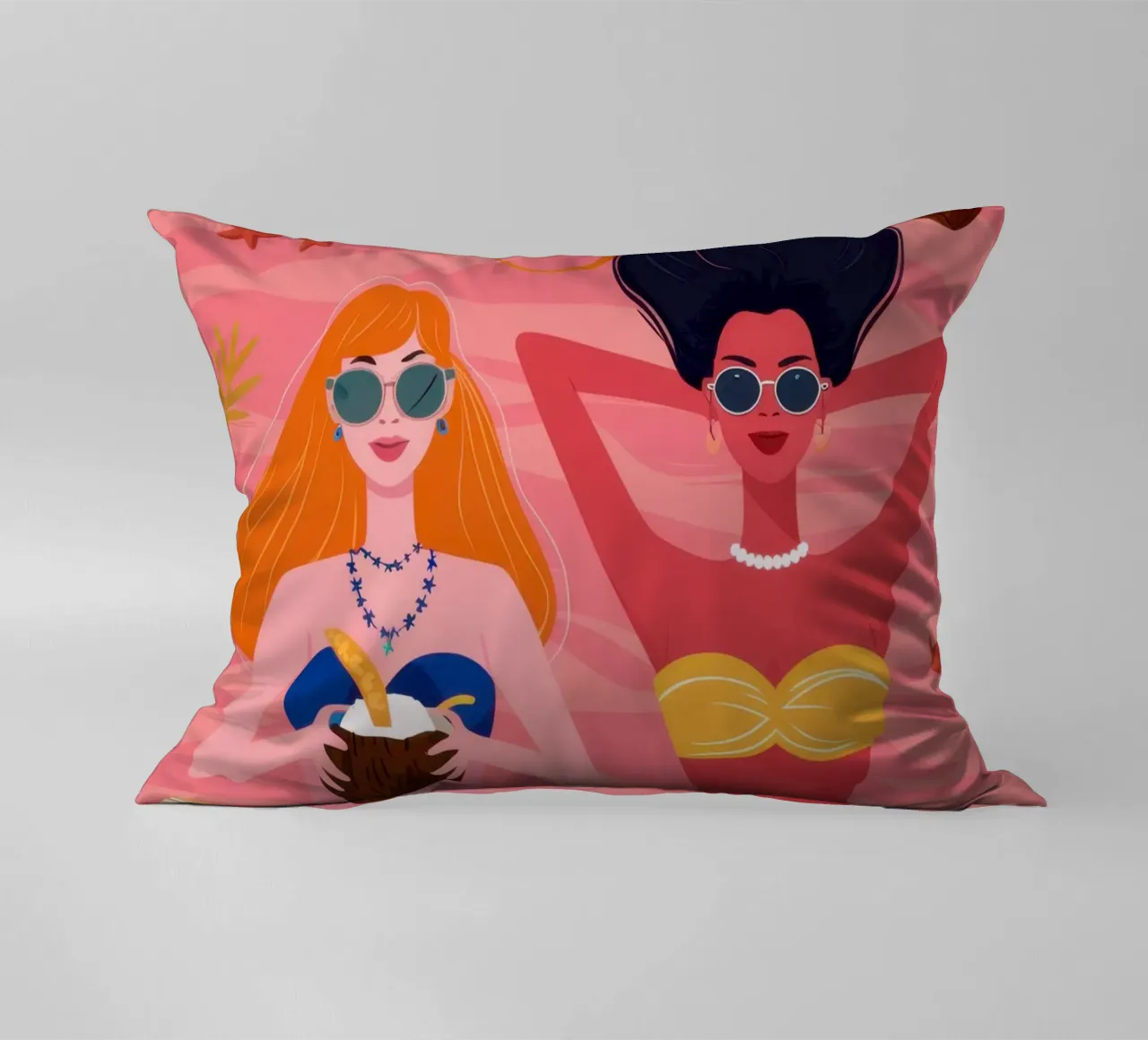 Fiesta de bikinis tropicaux coussin de Mossy Pigment