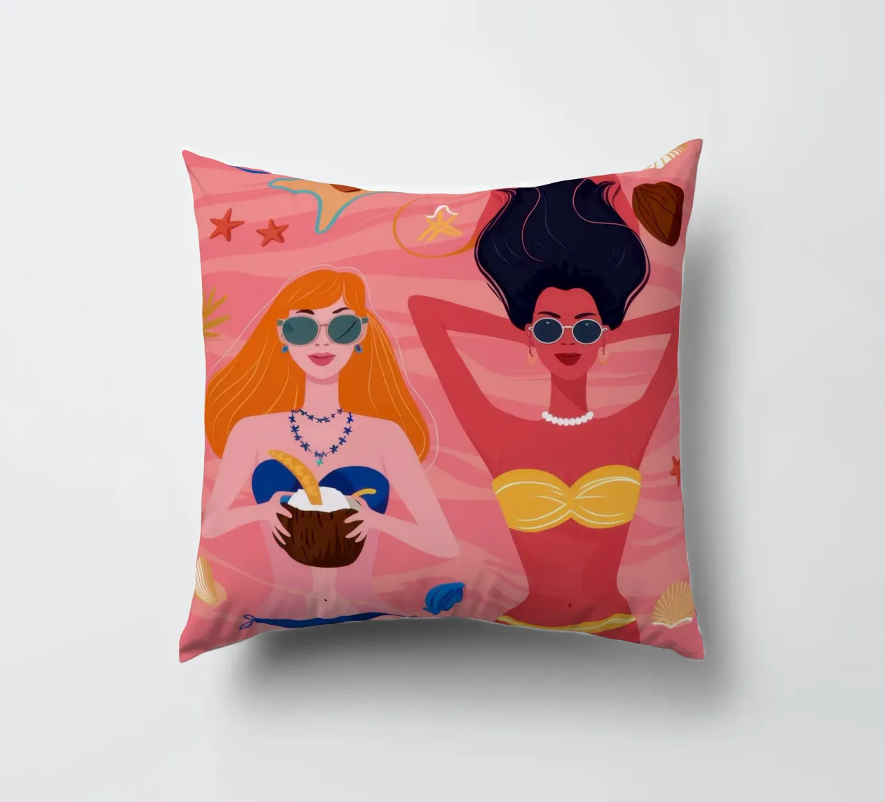 Fiesta de bikinis tropicaux coussin de Mossy Pigment
