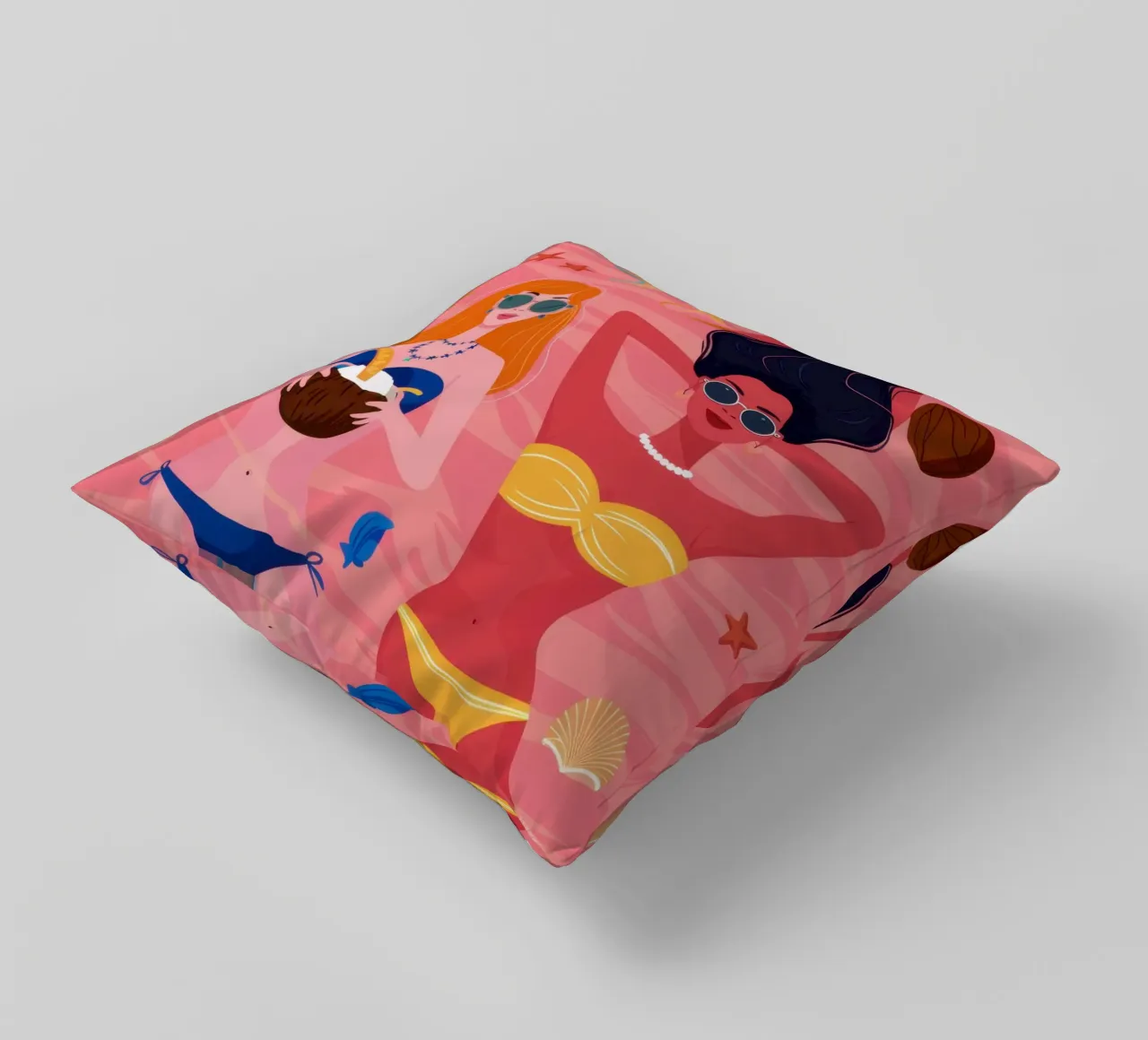 Fiesta de bikinis tropicaux coussin de Mossy Pigment