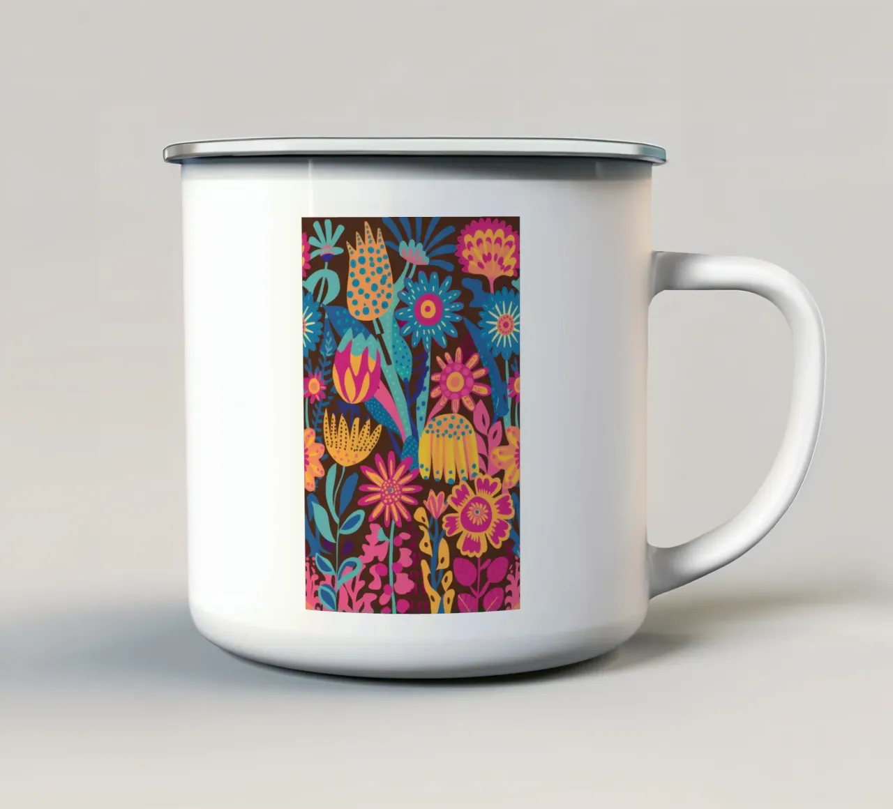 Tappeto Maximalist Bloom tazza in smalto da Arcane Lines