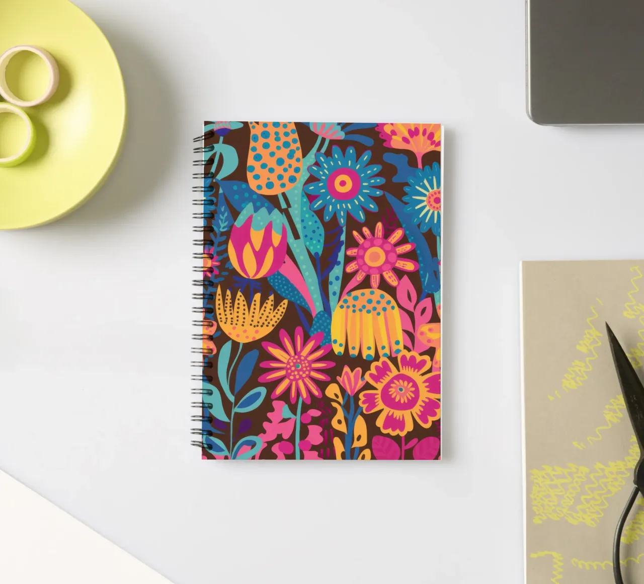 Maximalist Bloom Carpet spiral notebook by Arcane Lines