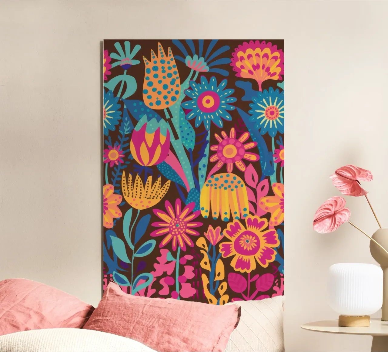 Tappeto Maximalist Bloom alluminio dibond da Arcane Lines