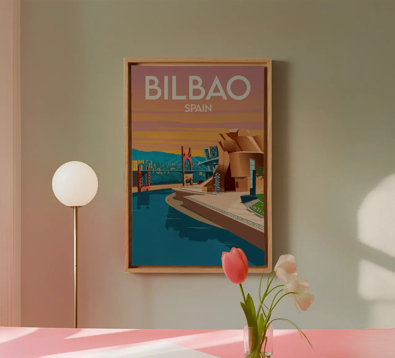 Bilbao, Spagna tela con Cornice a cassetta da Alexandra Peack