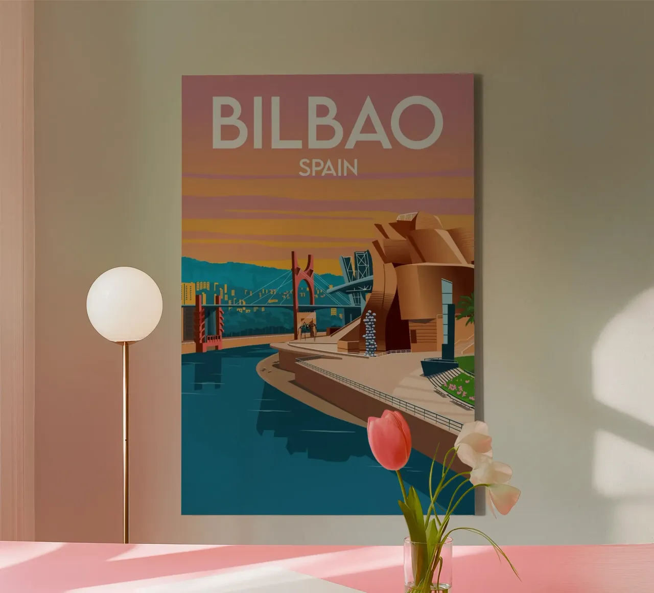 Bilbao, Spagna tela con Cornice a cassetta da Alexandra Peack