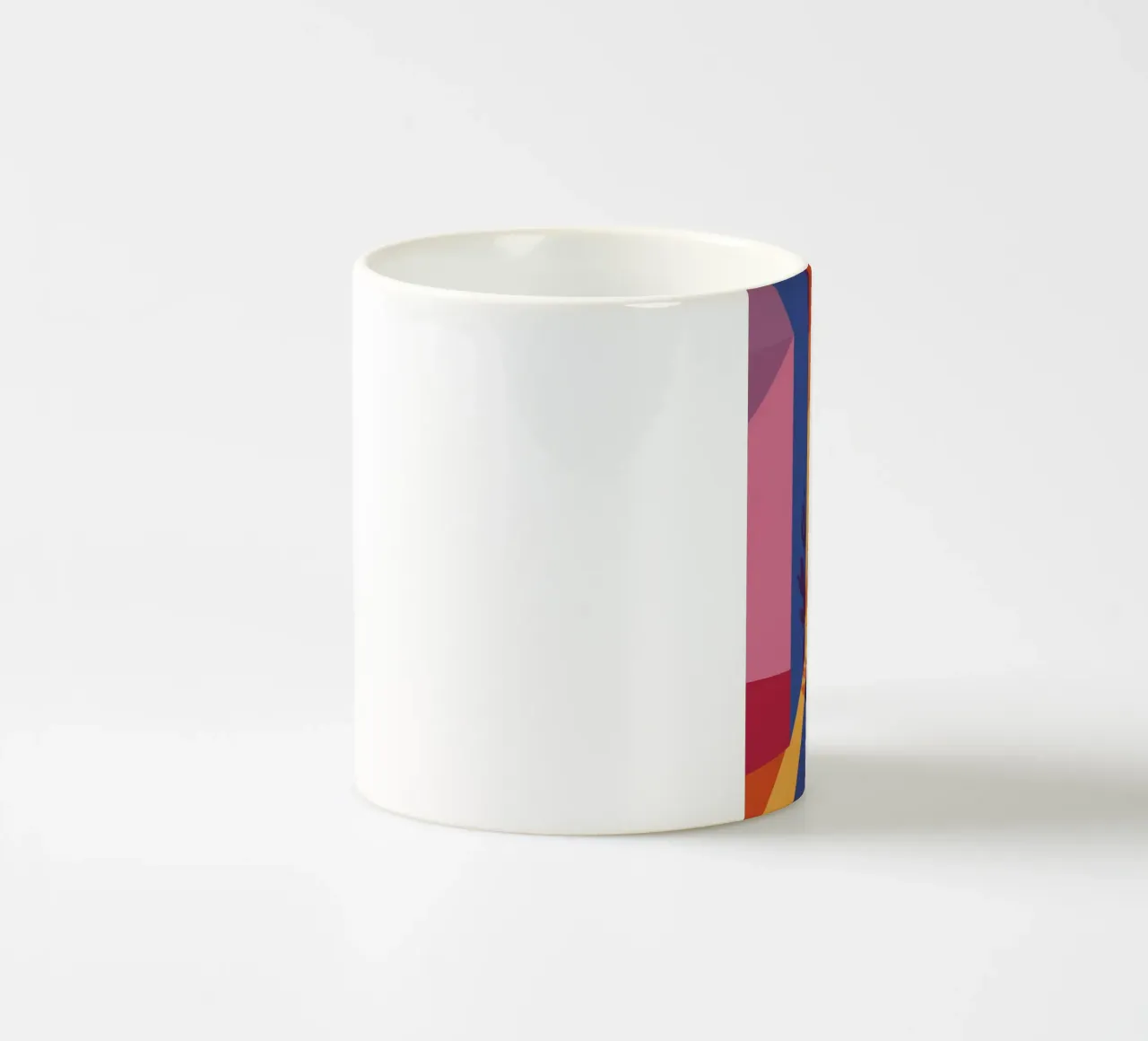 Impianto geometrico a raggi di sole tazza in ceramica da Mossy Pigment