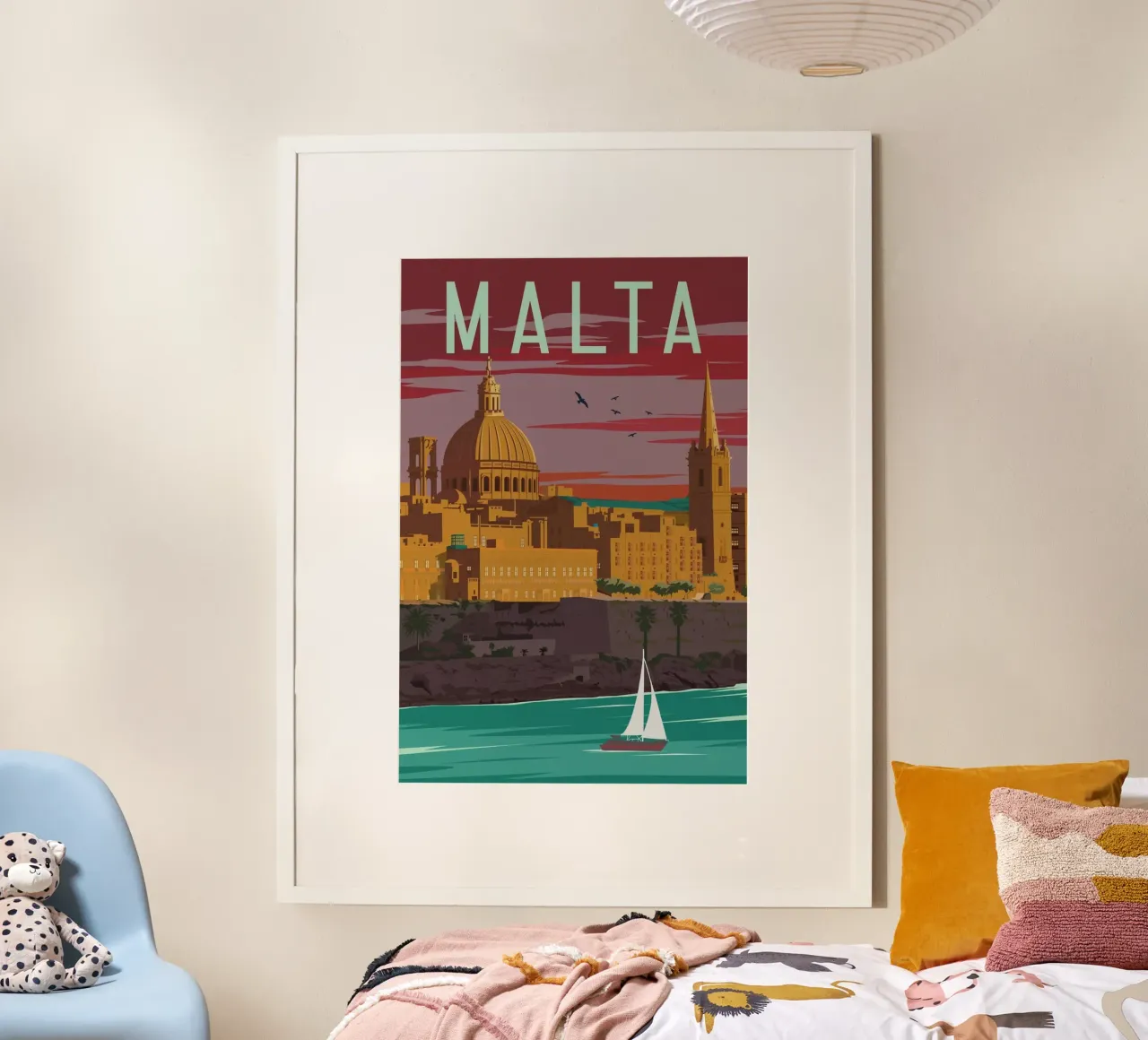 Malta poster met kunststof frame van Alexandra Peack