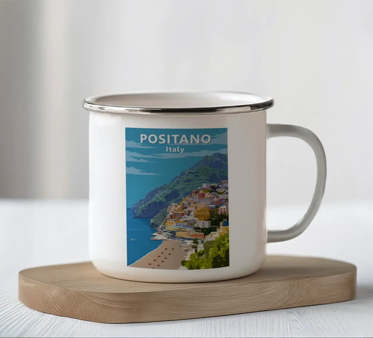 Positano, Italy tazza in smalto da Alexandra Peack