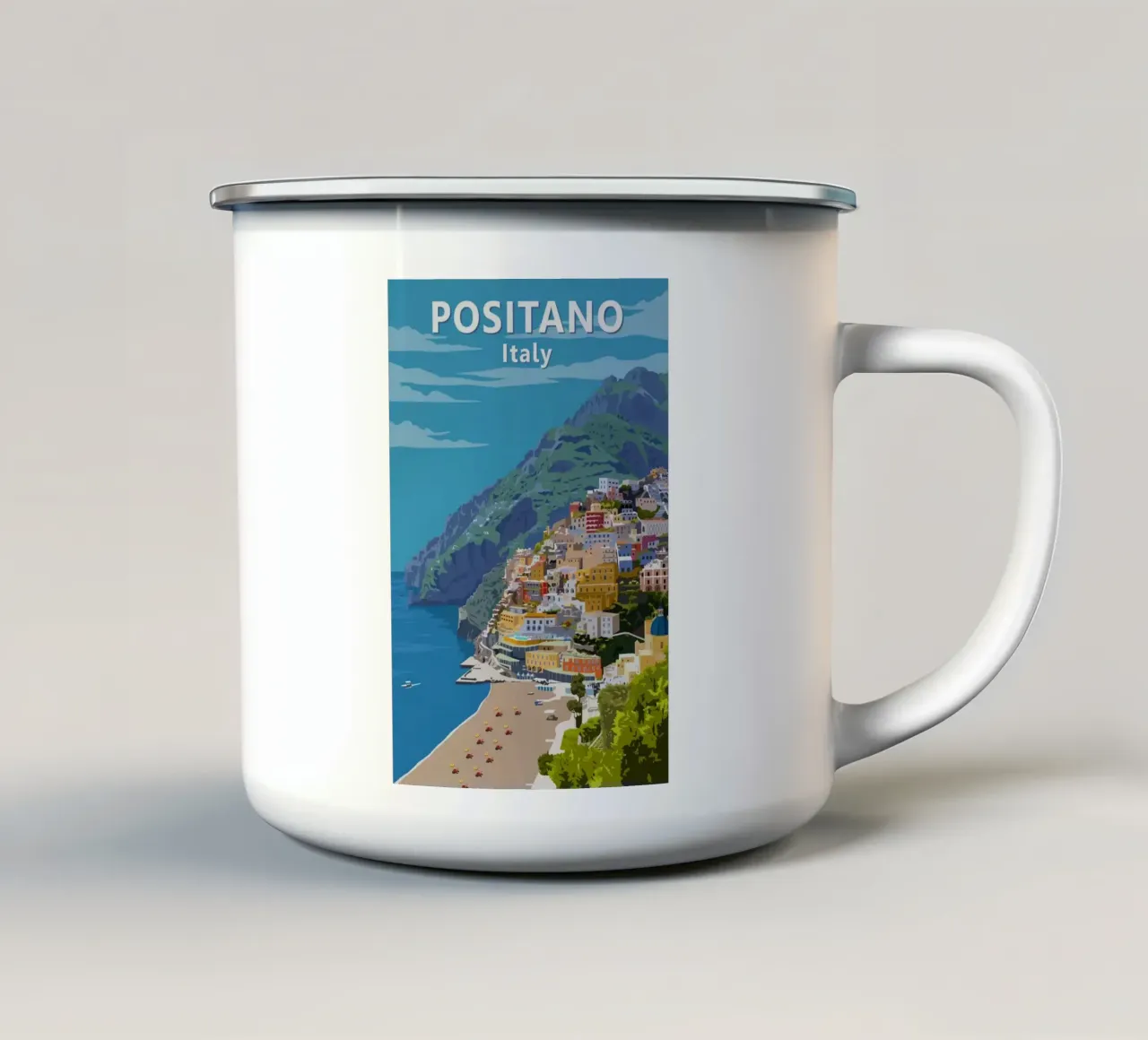 Positano, Italy tazza in smalto da Alexandra Peack