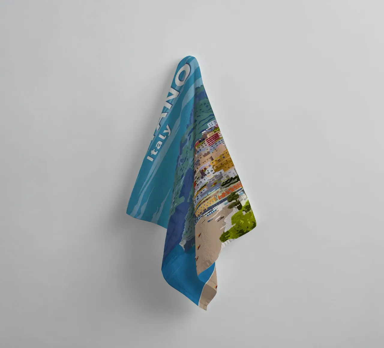 Positano, Italy towel by Alexandra Peack