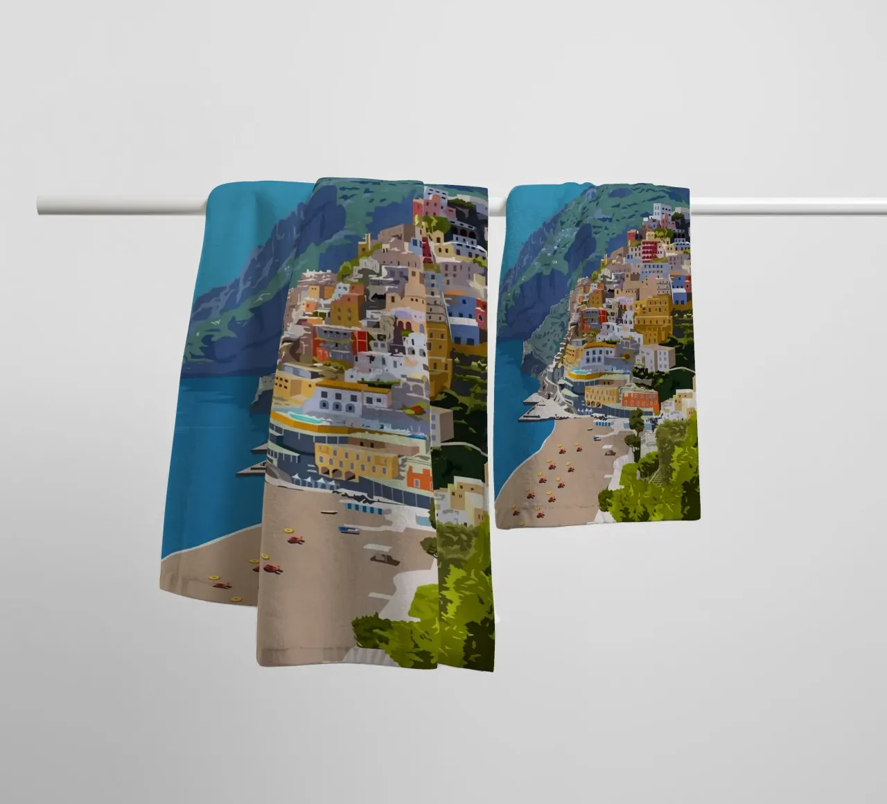 Positano, Italy towel by Alexandra Peack