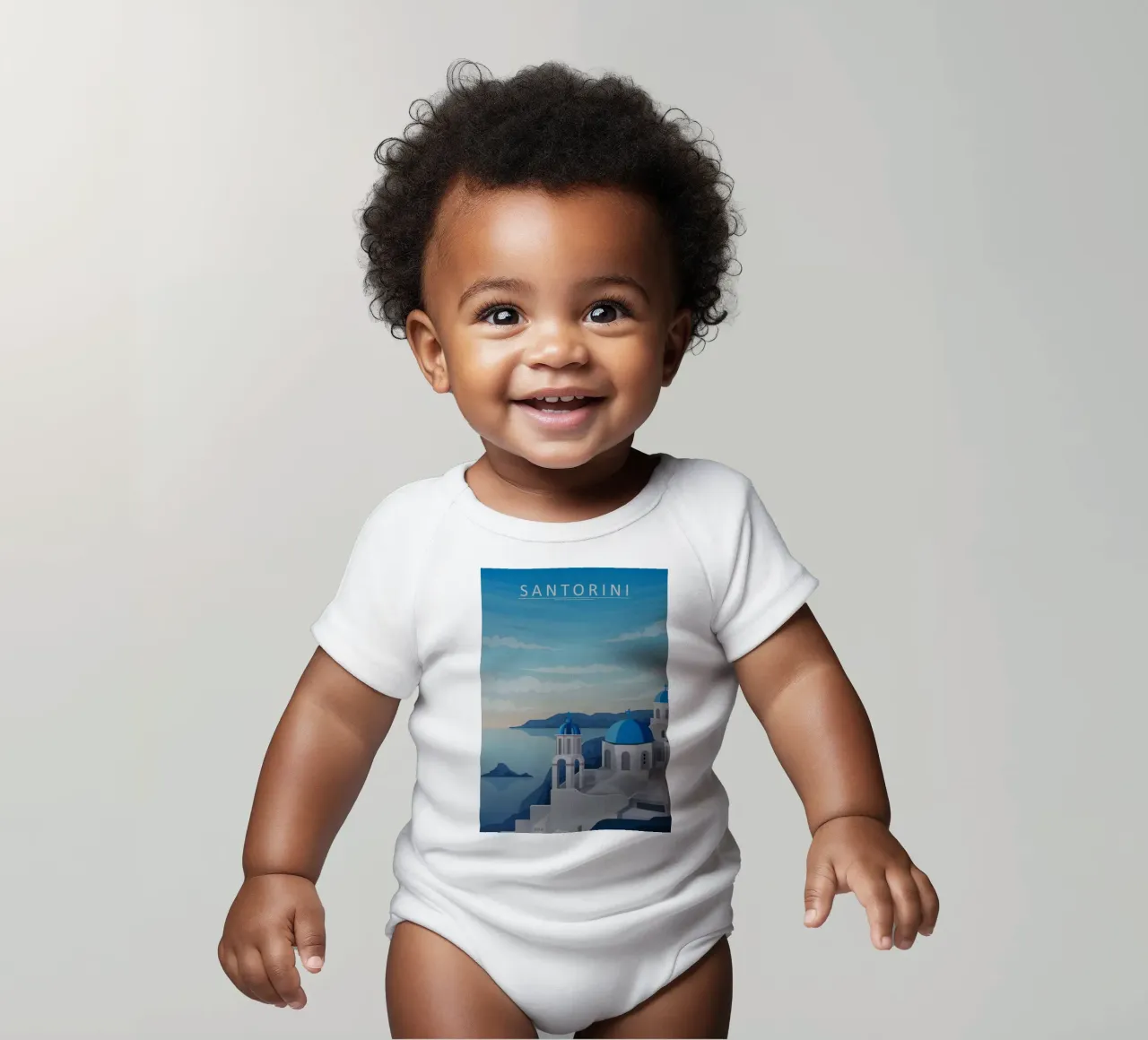 Santorini body neonato maniche corte da Alexandra Peack