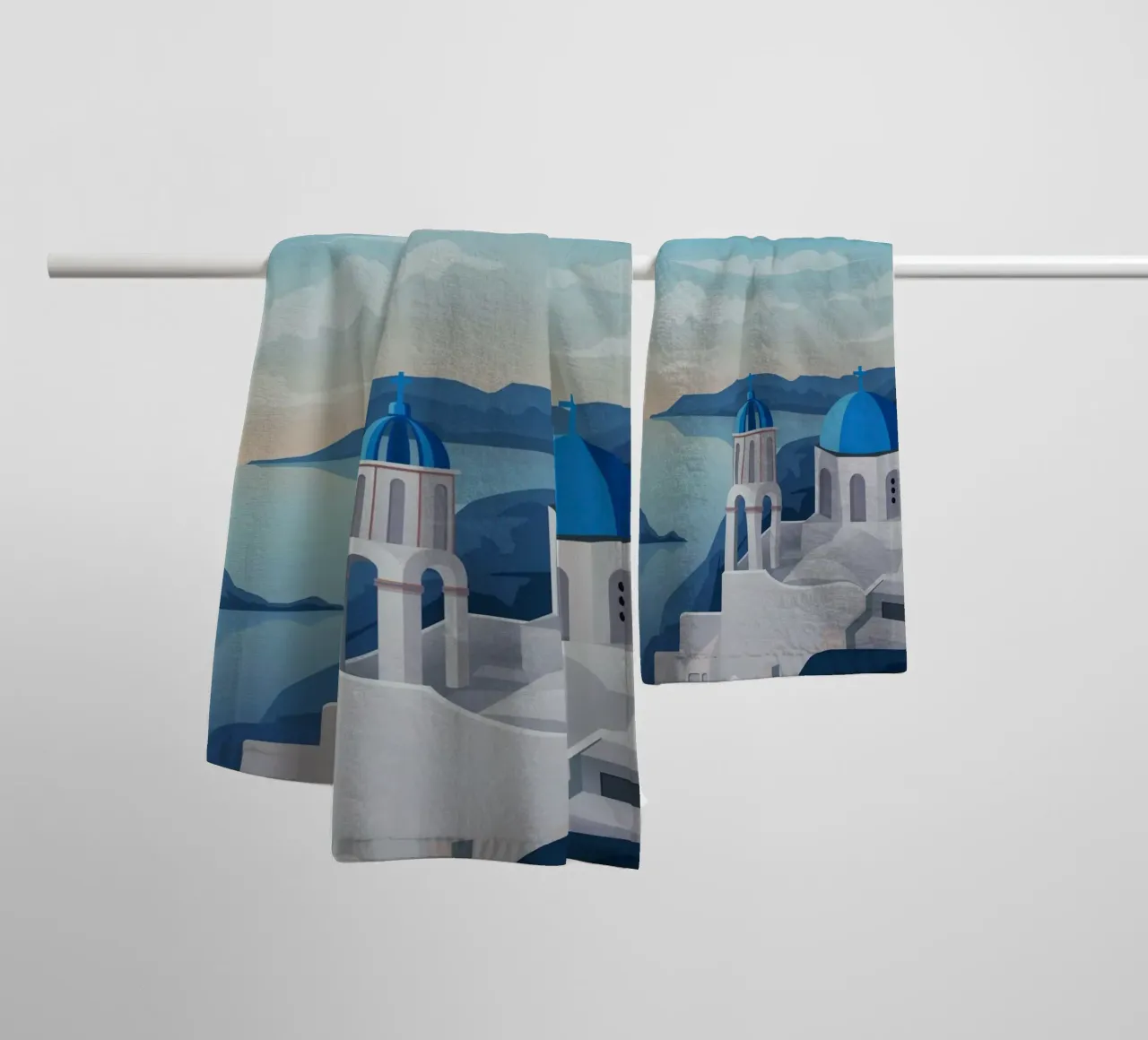 Santorini asciugamano da bagno da Alexandra Peack