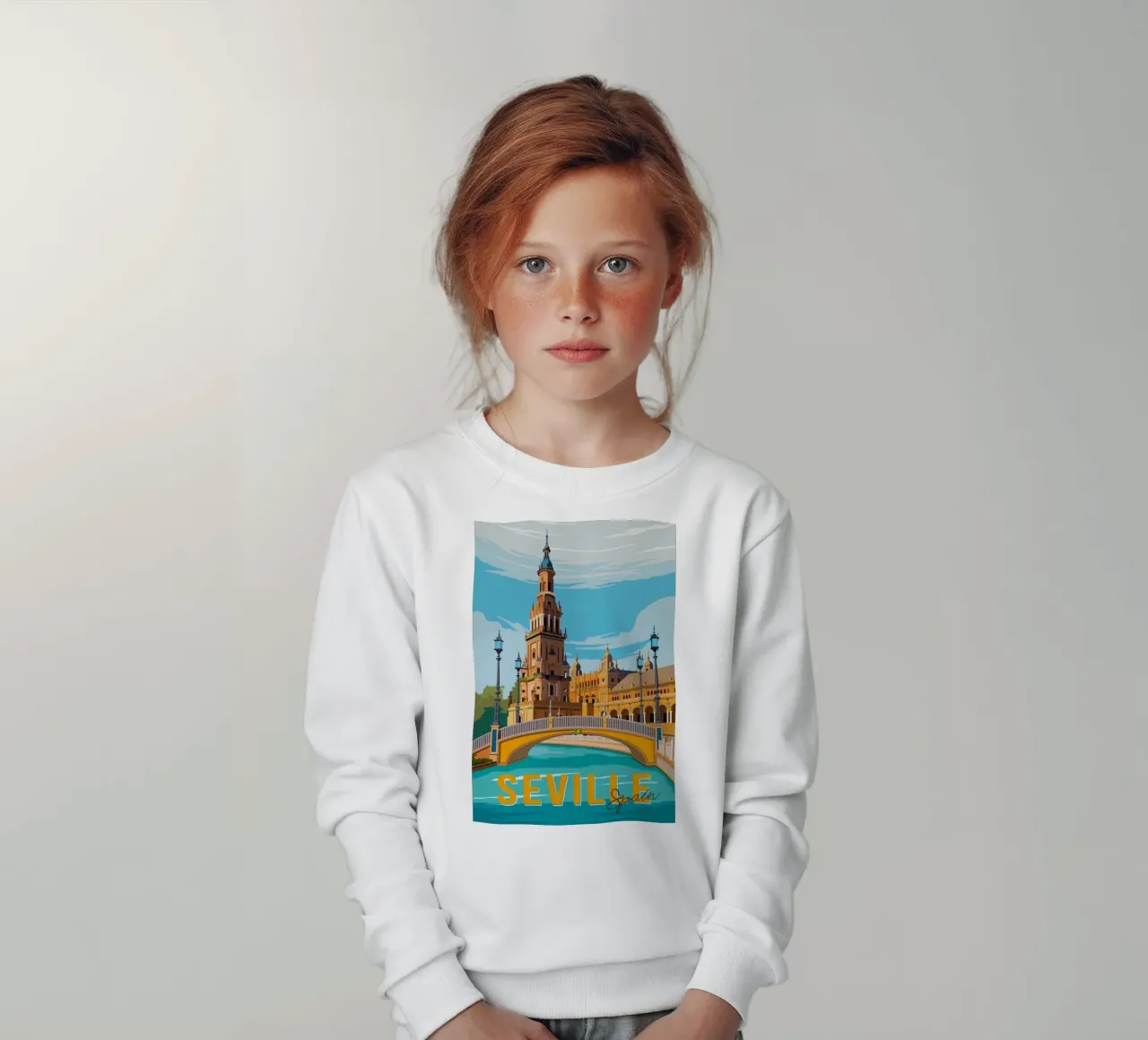 Seville, Spain kids sweatshirt by Alexandra Peack