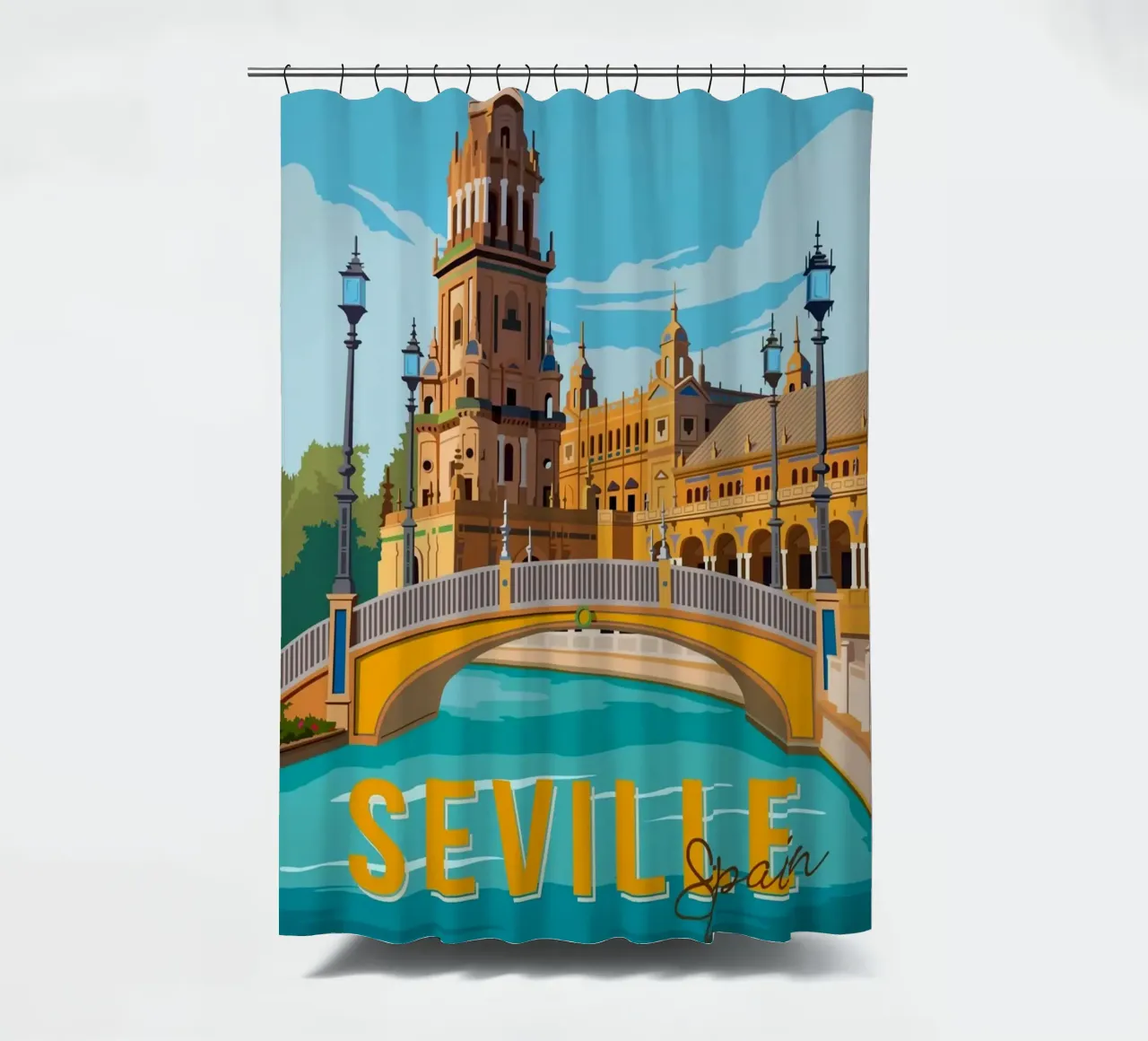 Seville, Spain shower curtain by Alexandra Peack