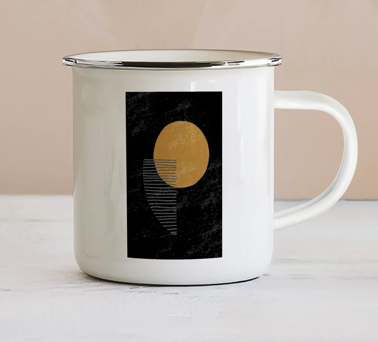 forme grafiche tazza in smalto da E Cannon