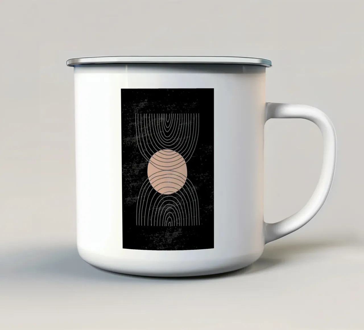 forme geometriche tazza in smalto da E Cannon