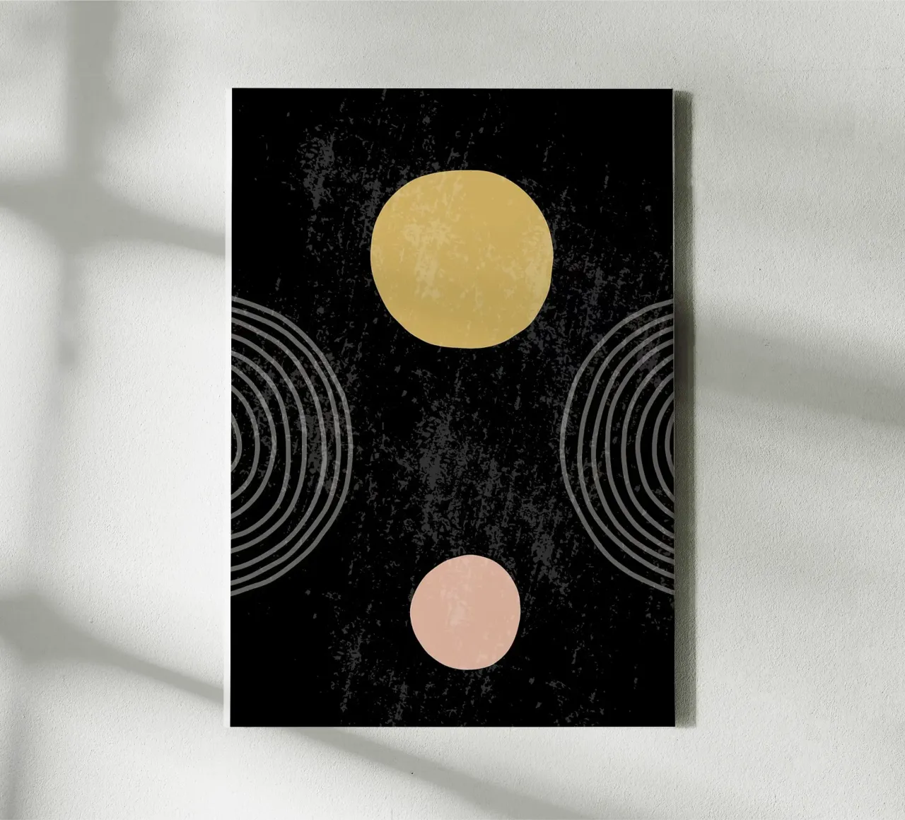 geometry abstract canvas with Floater frame by E Cannon