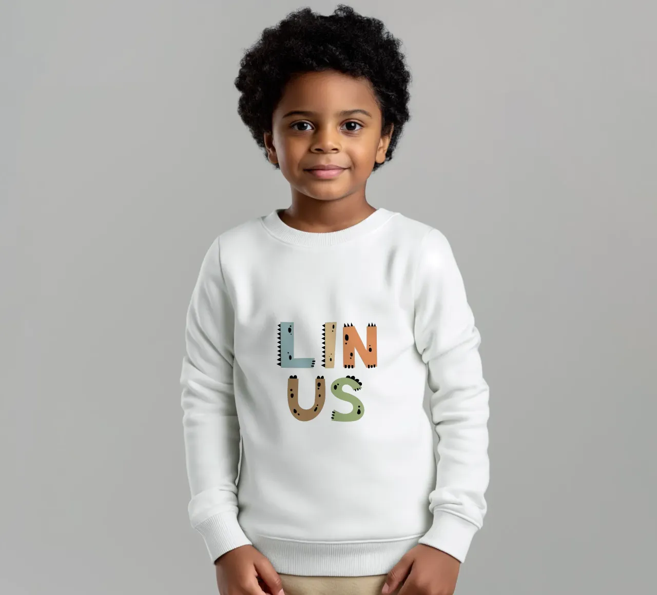 Dino Buchstaben sudadera para niño de Kartenliebe