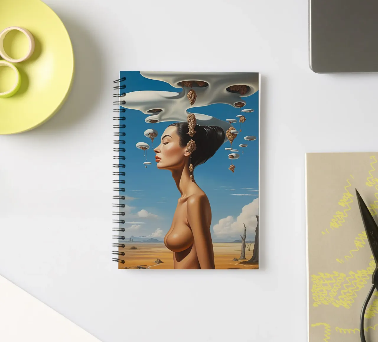 Surreal Serenity spiral notebook by LUCID LAYERS