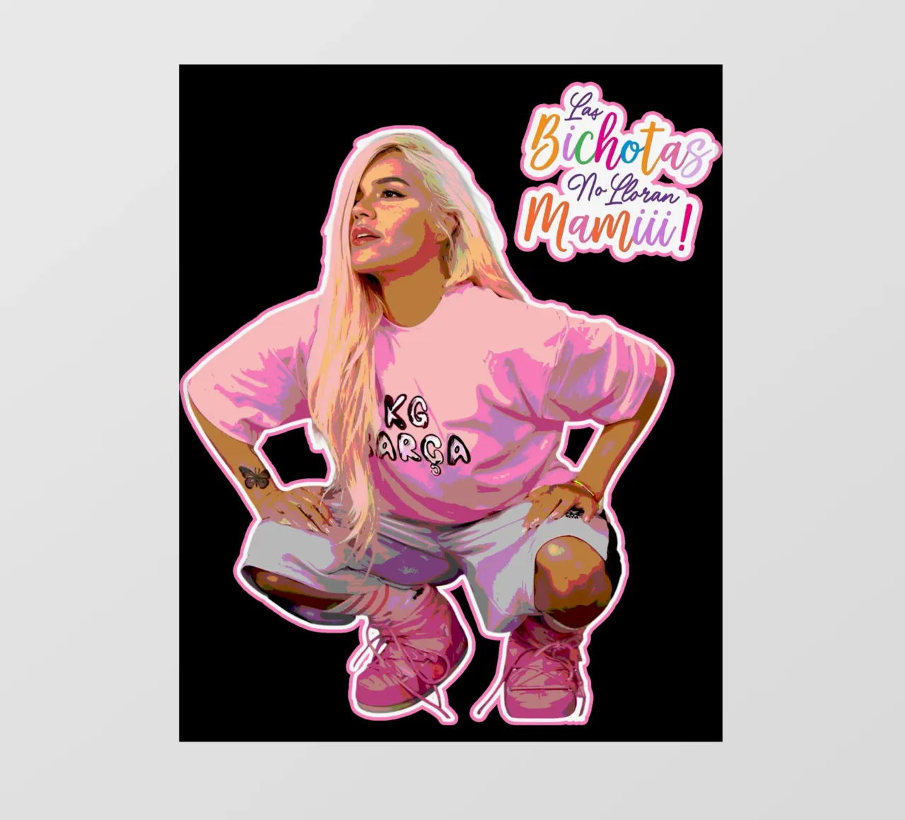 TSHIRT CANTANTE POP URBANO telo in pvc da junkiesdrips.std