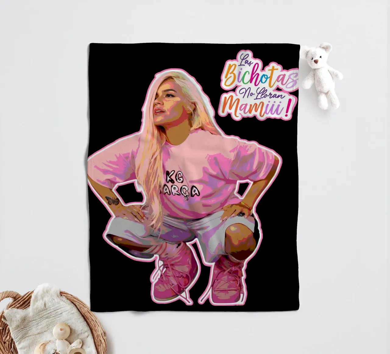 TSHIRT CANTANTE POP URBANO coperta in pile da junkiesdrips.std