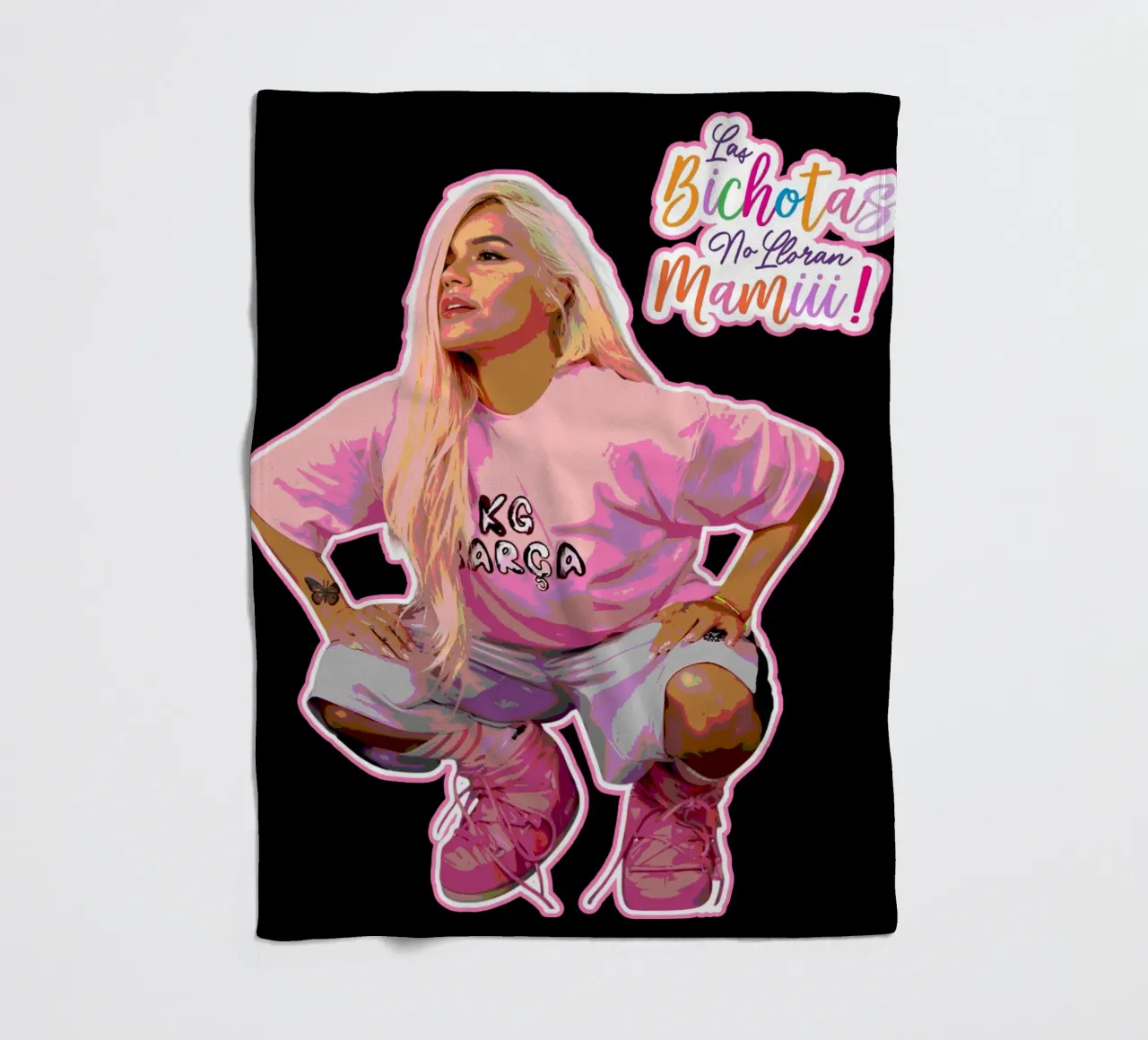 TSHIRT CANTANTE POP URBANO coperta in pile da junkiesdrips.std