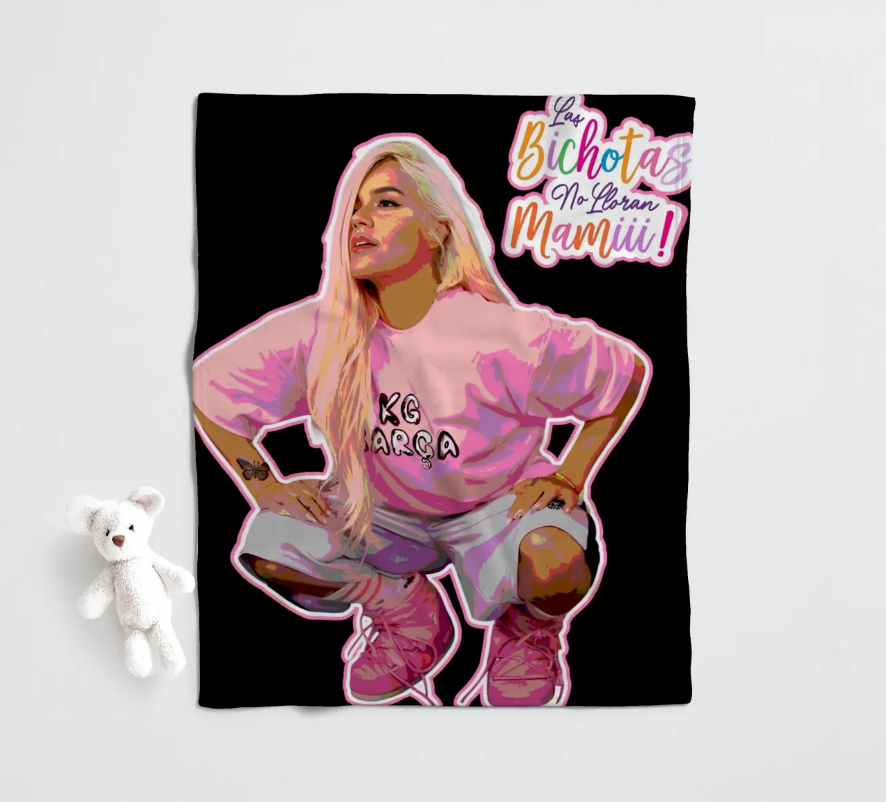 TSHIRT CANTANTE POP URBANO coperta in pile da junkiesdrips.std