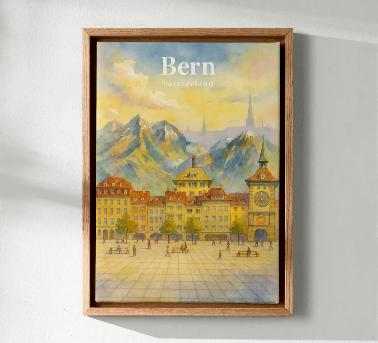 Bern, Schweiz Malerei Imagination Leinwand mit Schattenfugenrahmen von onestar