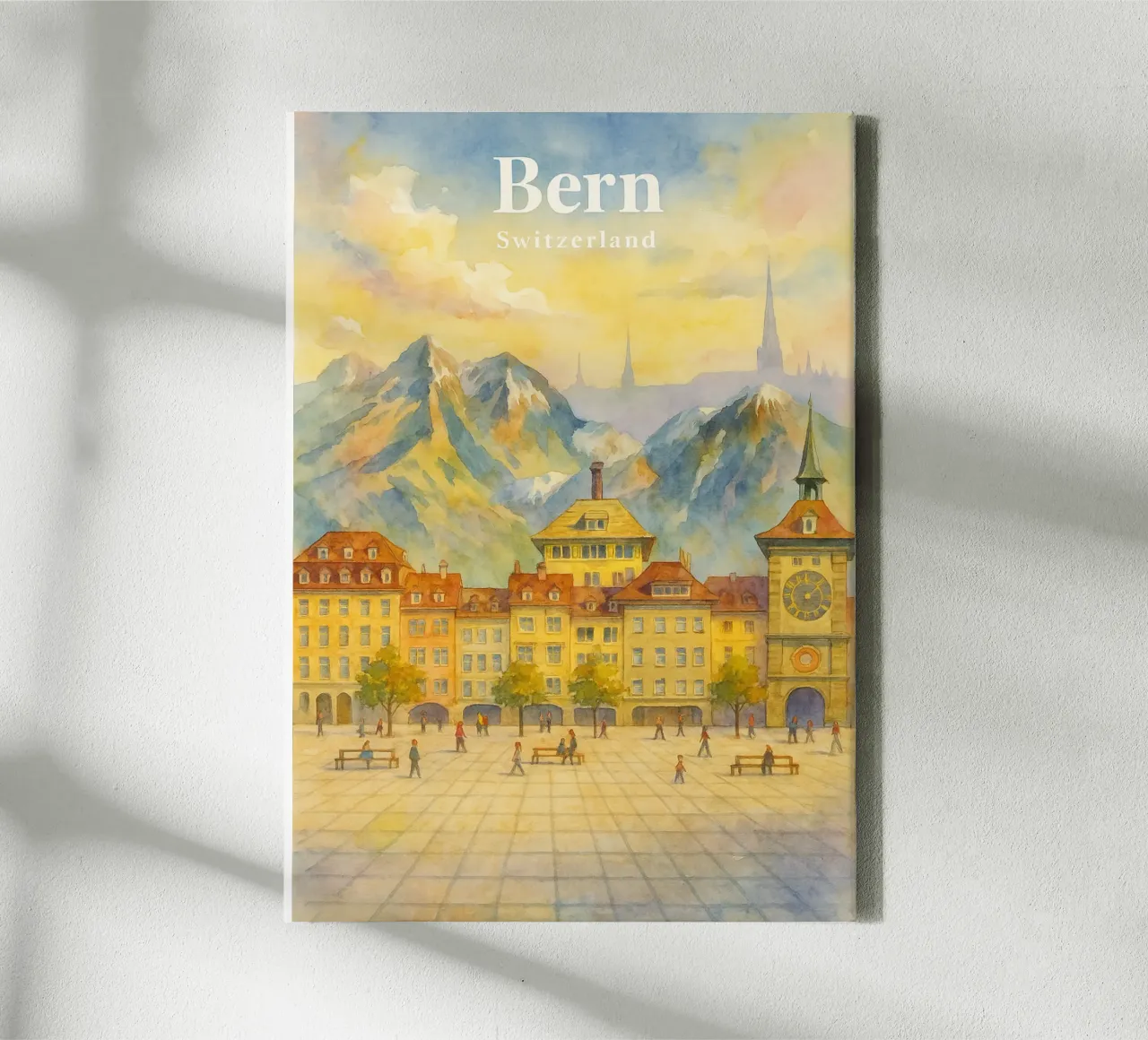 Bern, Schweiz Malerei Imagination Leinwand mit Schattenfugenrahmen von onestar