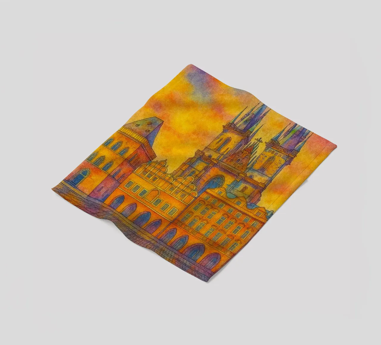 Munich Painting Imagination fleece blanket by onestar