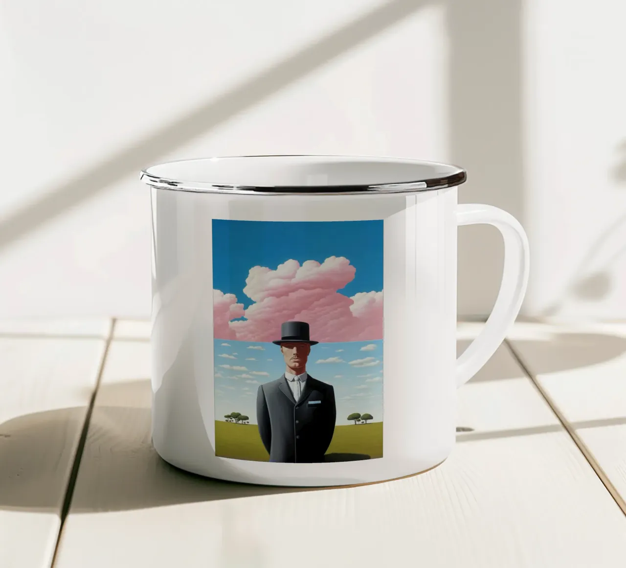 Pink Above, Calm Below tazza in smalto da LUCID LAYERS