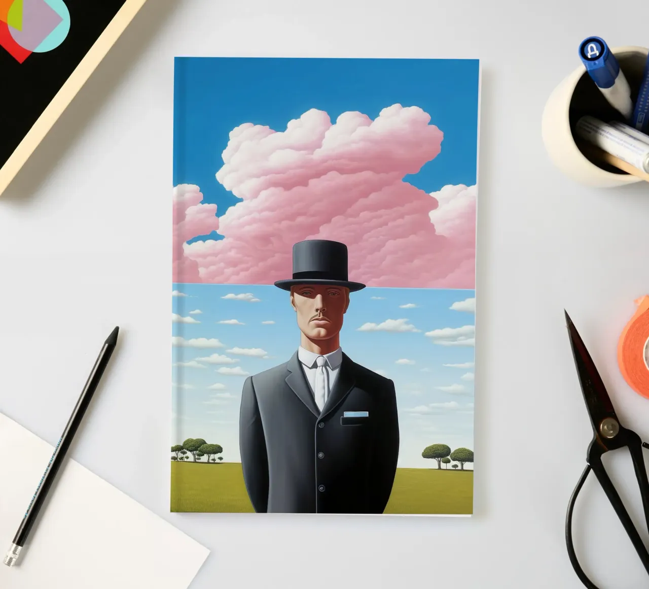 Pink Above, Calm Below notebook by LUCID LAYERS