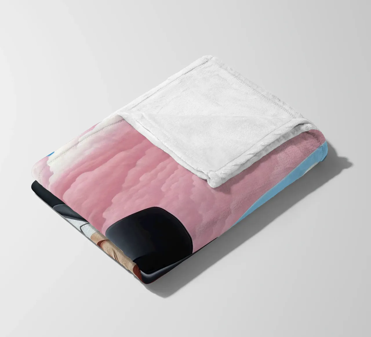 Pink Above, Calm Below coperta in pile da LUCID LAYERS