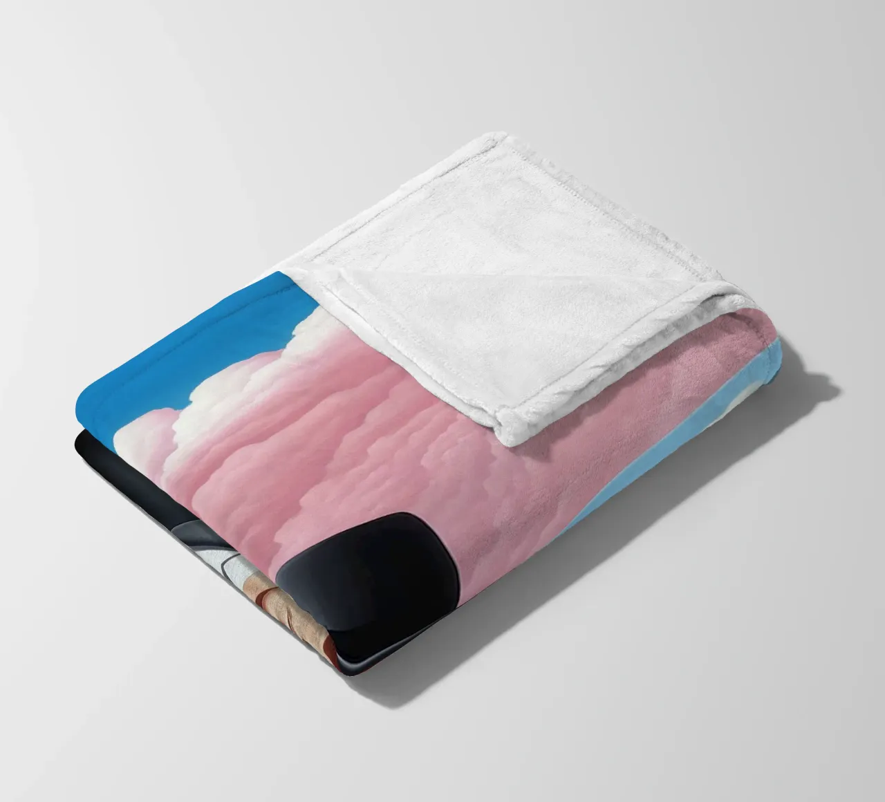 Pink Above, Calm Below coperta in pile da LUCID LAYERS