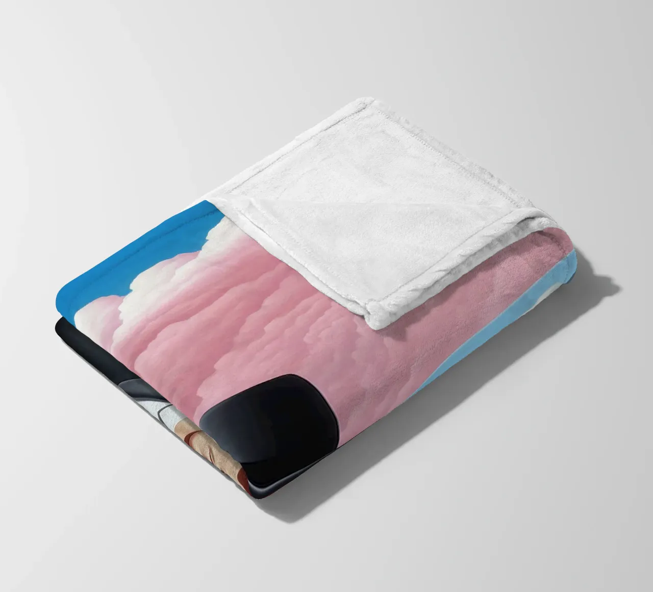 Pink Above, Calm Below coperta in pile da LUCID LAYERS